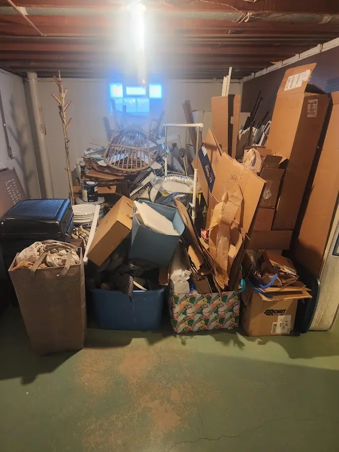 Roll-off dumpster container at job site for Cleanout Dumpster Rental in Snyder